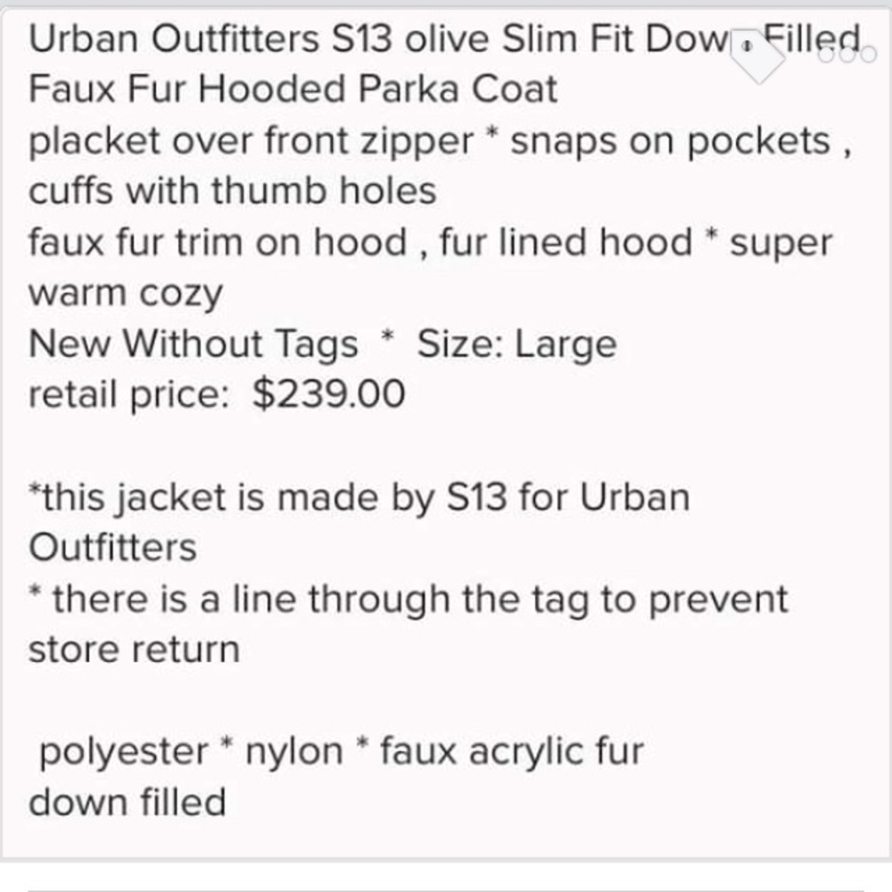 Urban Outfitters Slimfit Down-filled Parka Olive - Picture 7 of 7